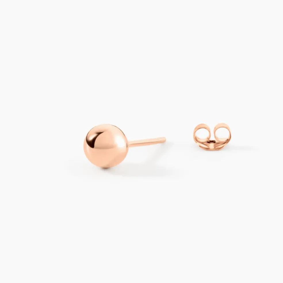 Boucles D'oreilles Puces Virgie Argent Rose