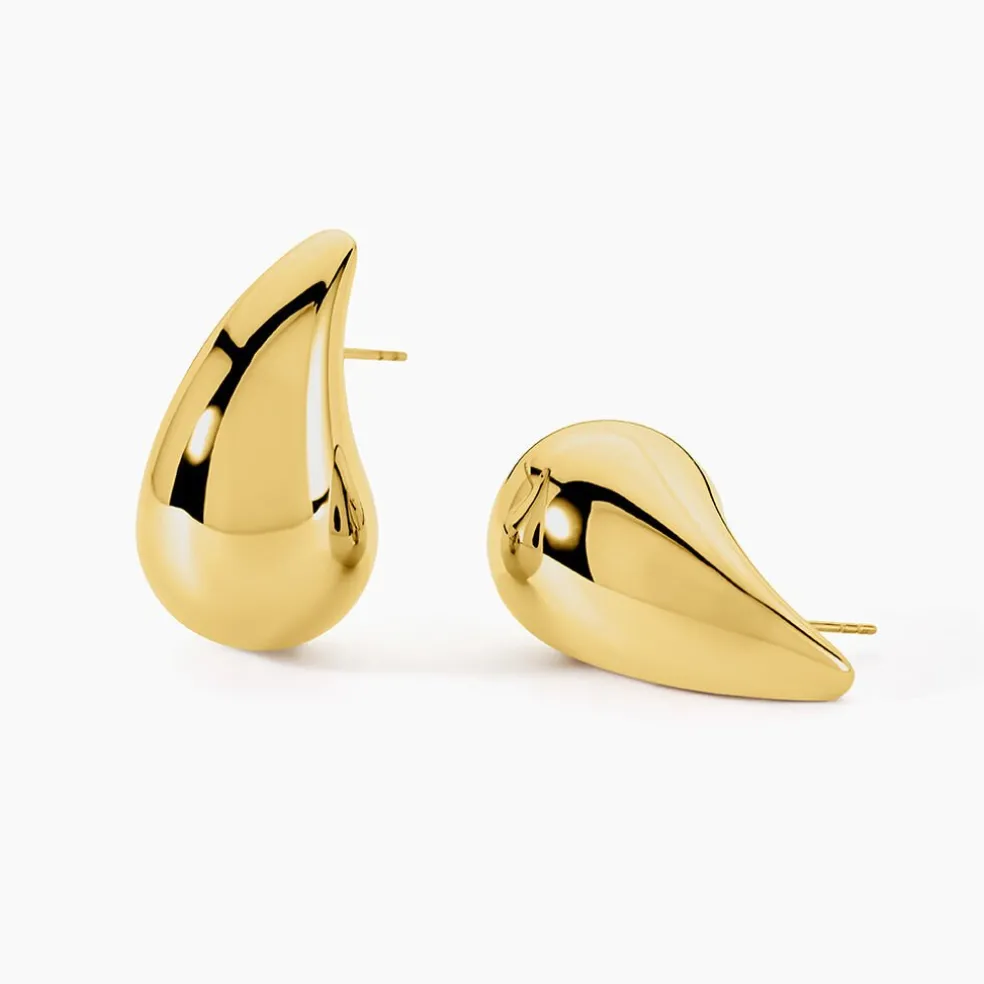 Boucles D'oreilles Puces Xenia Acier Jaune