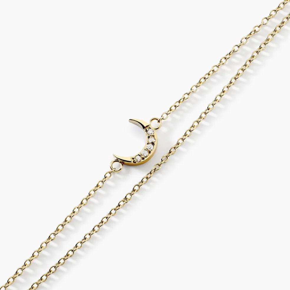 Bracelet Acier Doré Oxyde De Zirconium