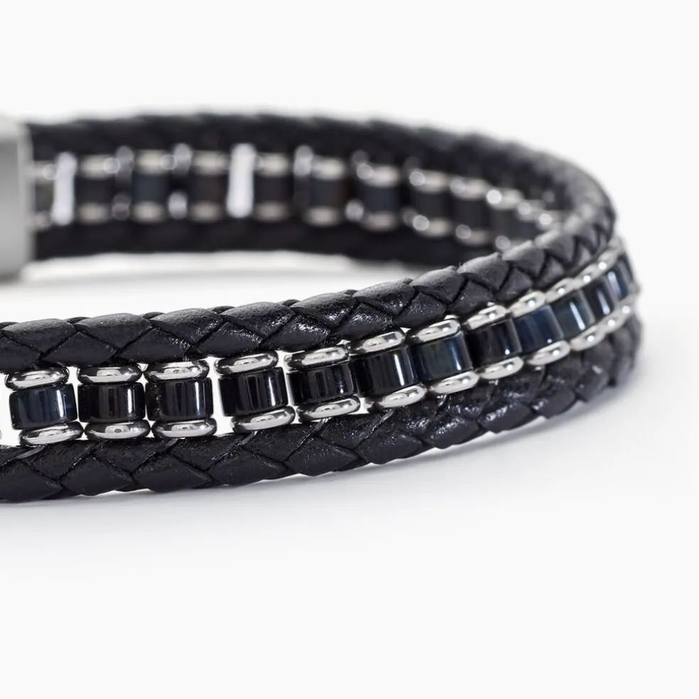 Bracelet Alassio Acier Blanc Oeil De Tigre