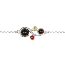 Bracelet Alexa Argent Blanc Ambre