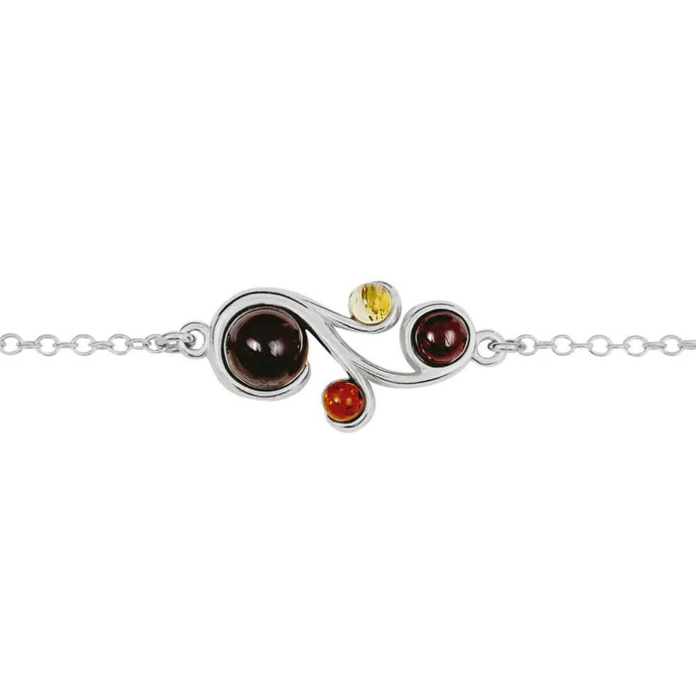 Bracelet Alexa Argent Blanc Ambre