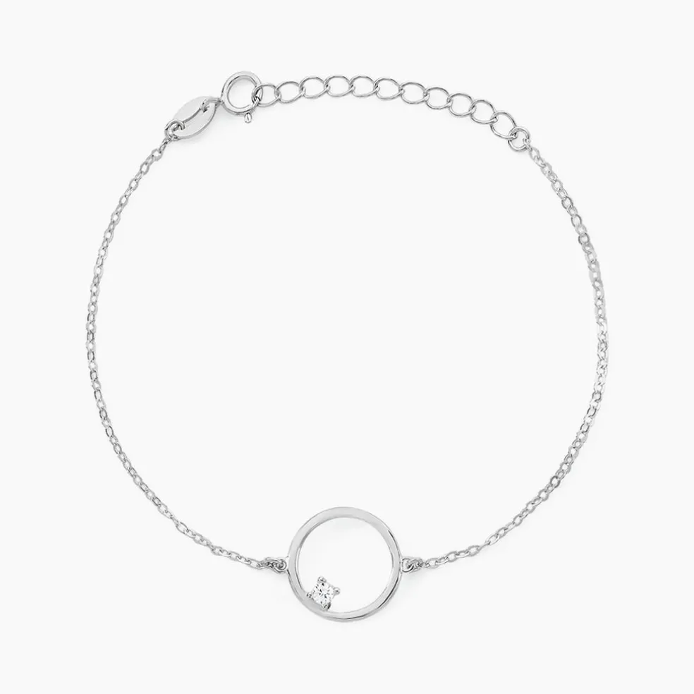 Bracelet Anas Argent Blanc Oxyde De Zirconium