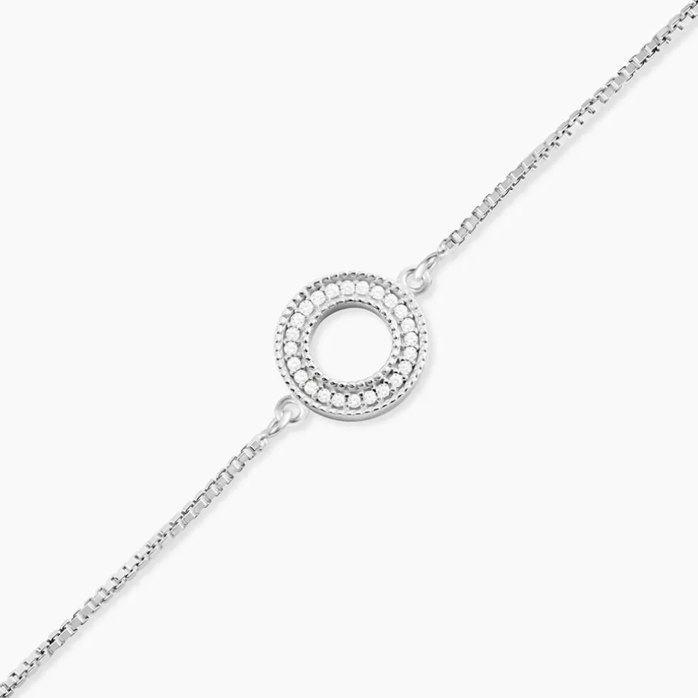 Bracelet Argent Blanc Anrai Oxydes De Zirconium