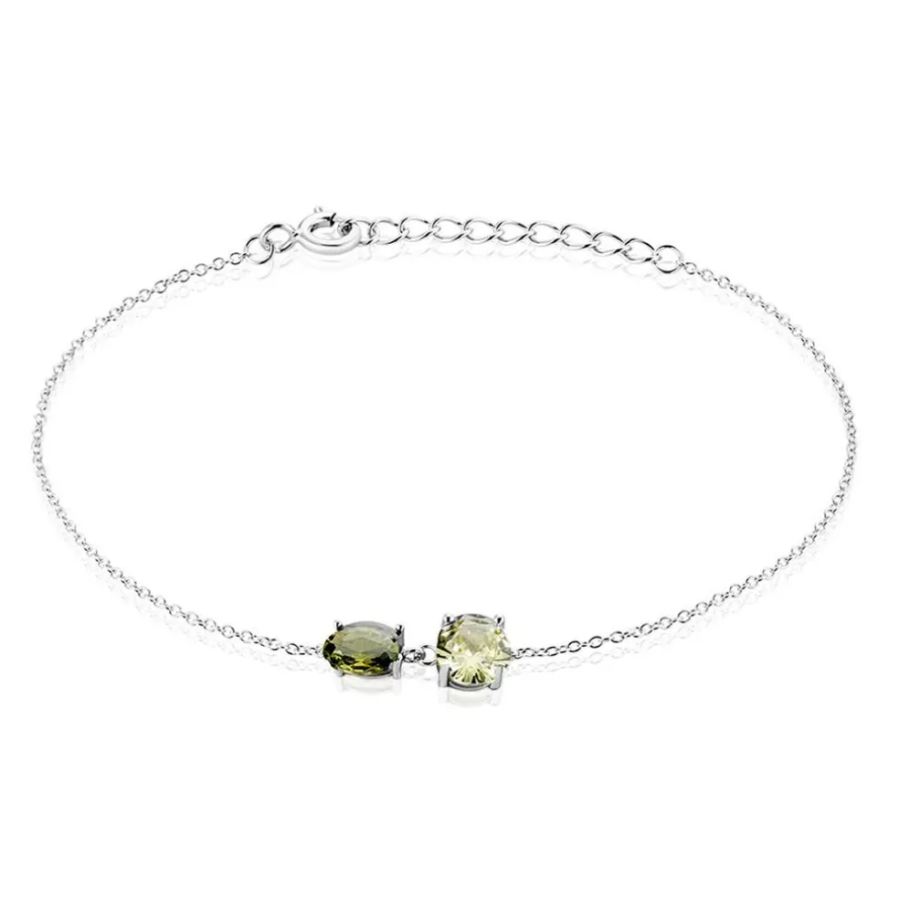 Bracelet Argent Blanc Brenna Oxydes De Zirconium