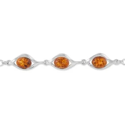 Bracelet Argent Blanc Mounyaae Ambre