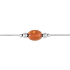 Bracelet Argent Blanc Safaa Ambre