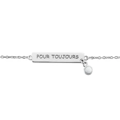 Bracelet Argent Blanc Sameera Agate