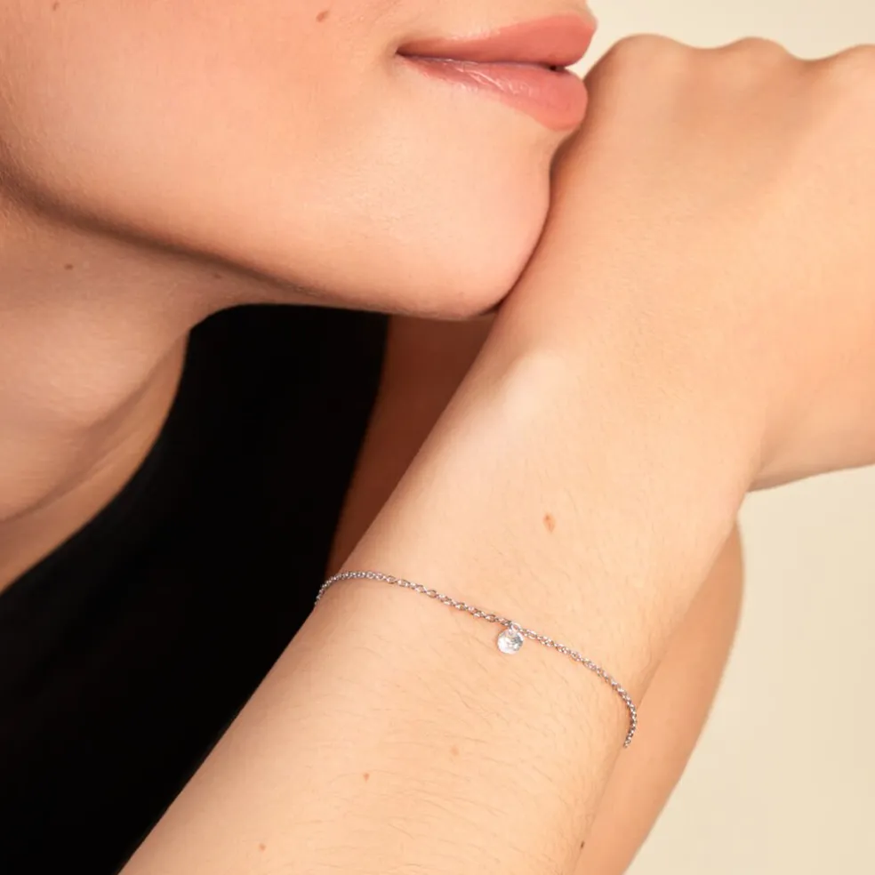 Bracelet Argent Constantin Argent Blanc Oxyde