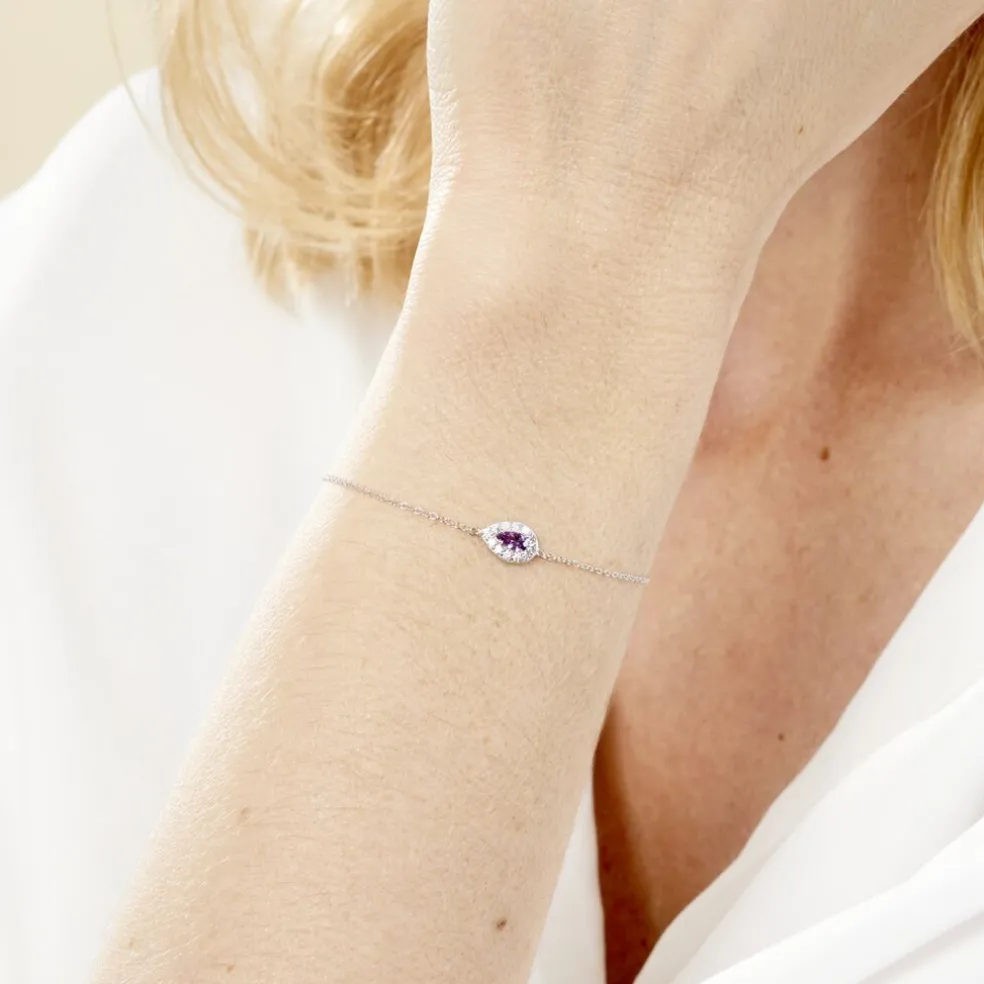 Bracelet Argent Tania Oxydes De Zirconium