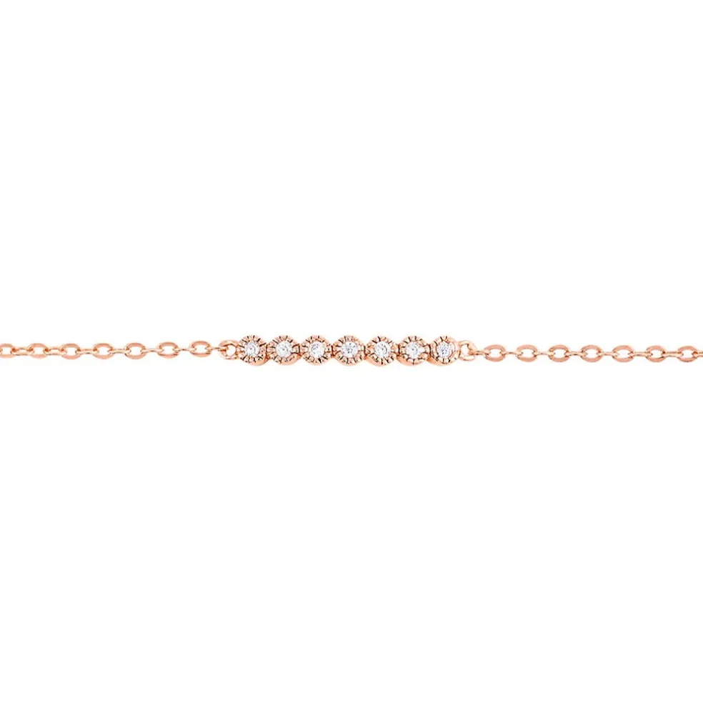 Bracelet Aryles Argent Rose Oxyde De Zirconium