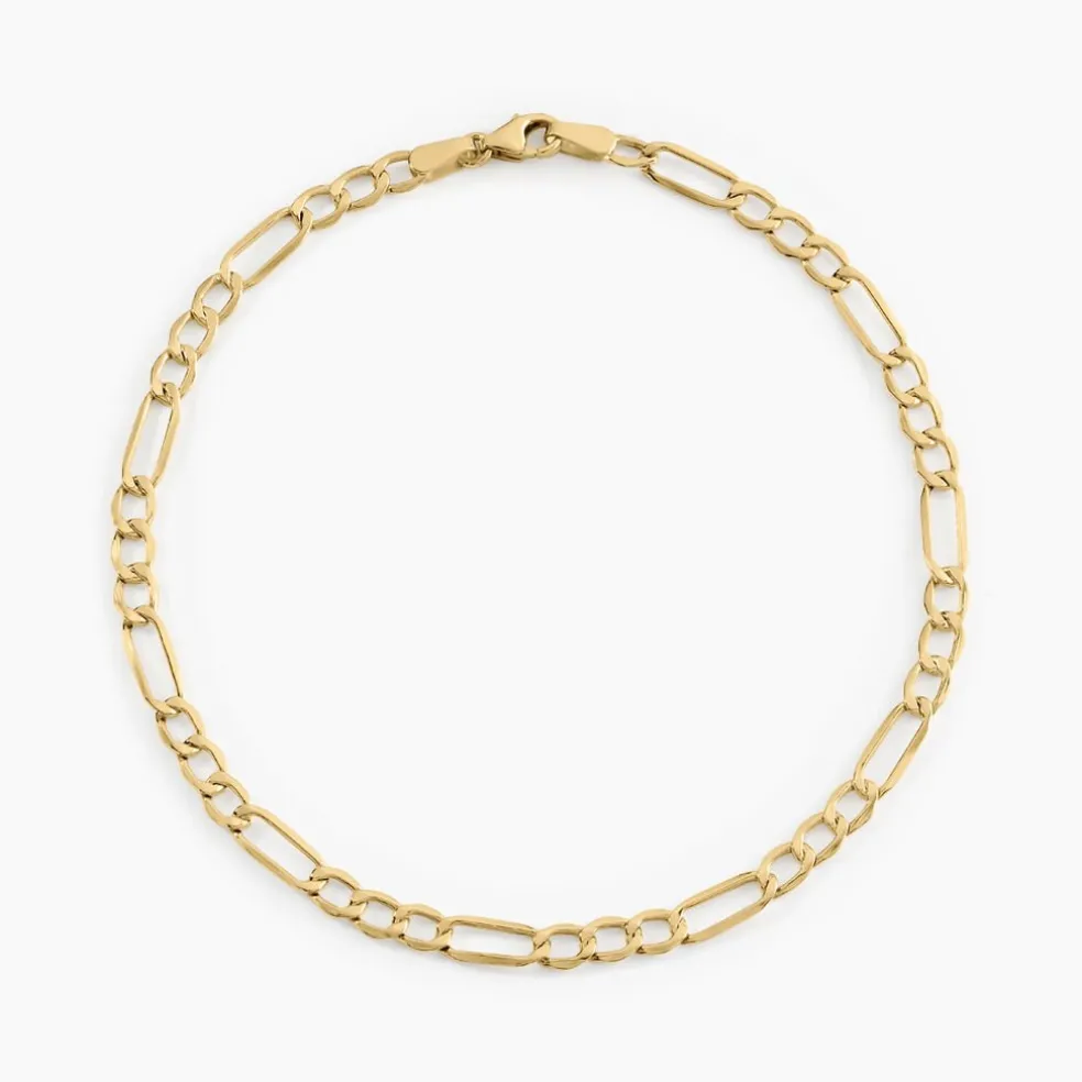 Bracelet Cameo Maille Alternée 1/3 Or Jaune