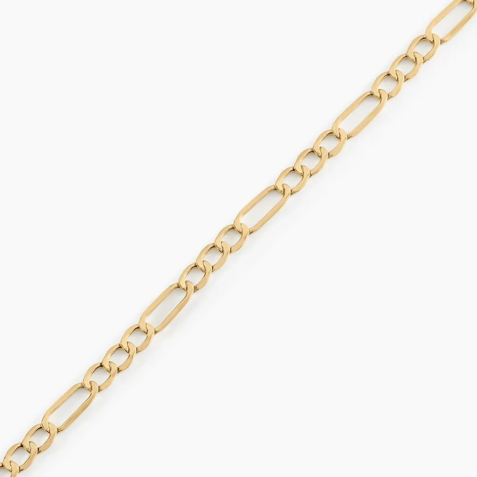 Bracelet Cameo Maille Alternée 1/3 Or Jaune