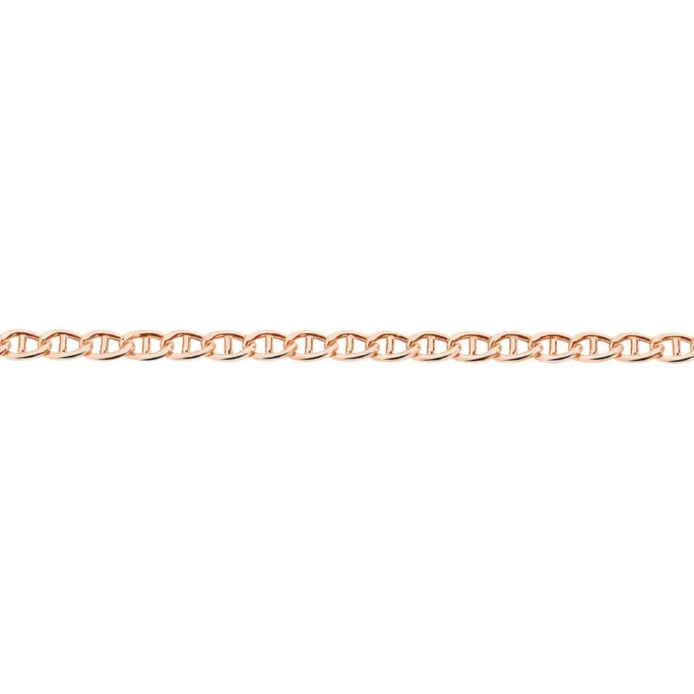 Bracelet Capucin Or Rose Maille Marine Plate