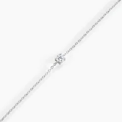 Bracelet Court Argent Blanc Lylwenn Oxyde De Zirconium