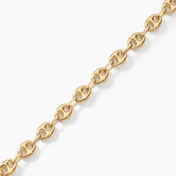 Bracelet Dami Maille Grain De Café Or Jaune