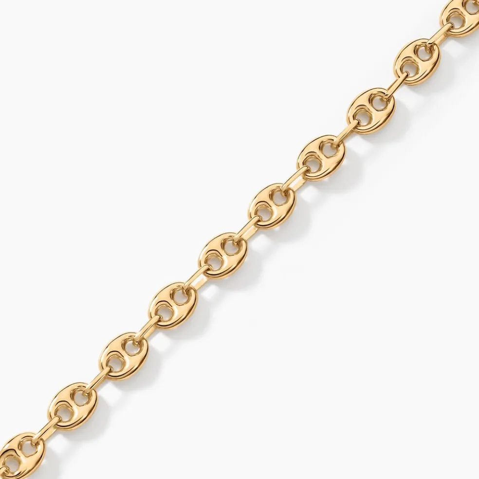 Bracelet Dami Maille Grain De Café Or Jaune