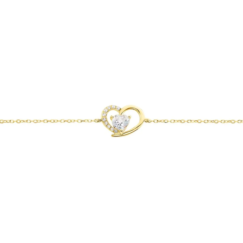 Bracelet Eliana Or Jaune Topaze Oxyde De Zirconium