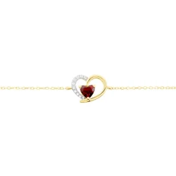 Bracelet Eliana Or Jaune Rhodolite Oxyde De Zirconium