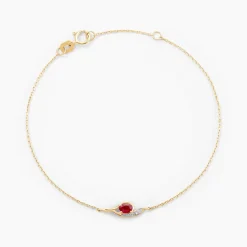 Bracelet Emotion Or Jaune Rubis Diamant