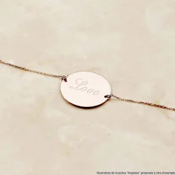 Bracelet Helenia Pastille Gravable Or Rose