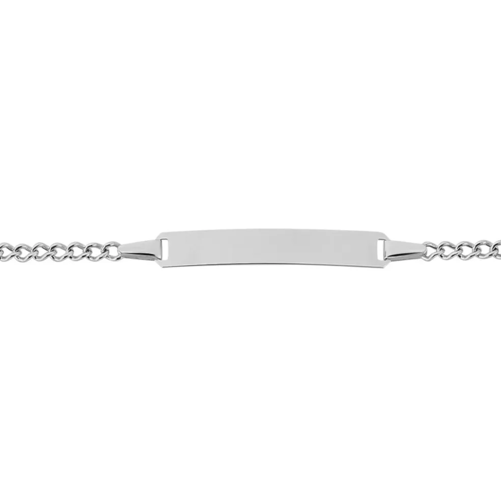 Bracelet Identité Etheline Maille Gourmette Or Blanc