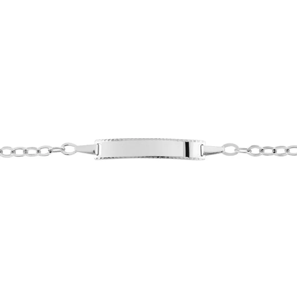 Bracelet Identité Gaspardine Maille Forçat Or Blanc