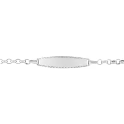 Bracelet Identité Marcel Maille Jaseron Or Blanc