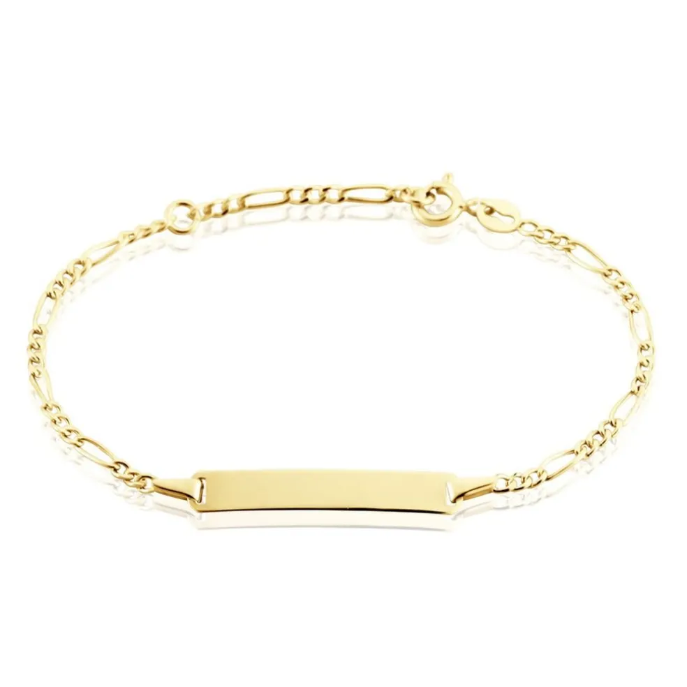 Bracelet Identite Bebe Or Jaune Bartolomee