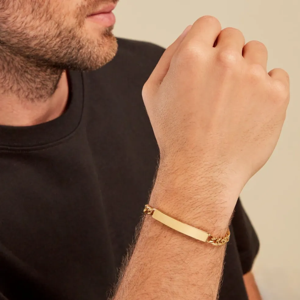 Bracelet Identitée Jimmy Acier Jaune