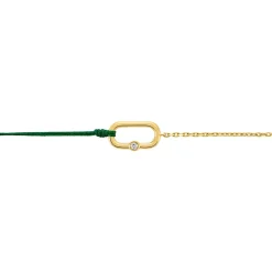Bracelet Infini Pop Argent Jaune Oxyde De Zirconium