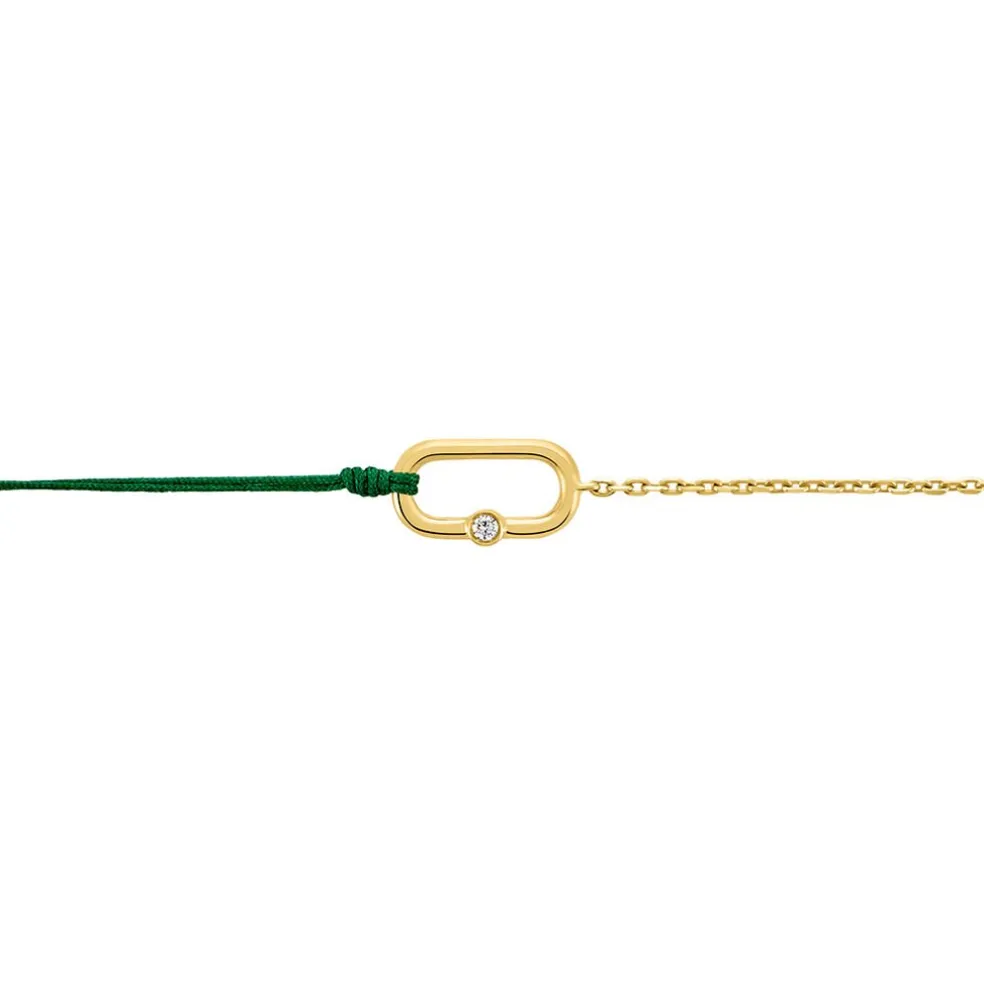 Bracelet Infini Pop Argent Jaune Oxyde De Zirconium