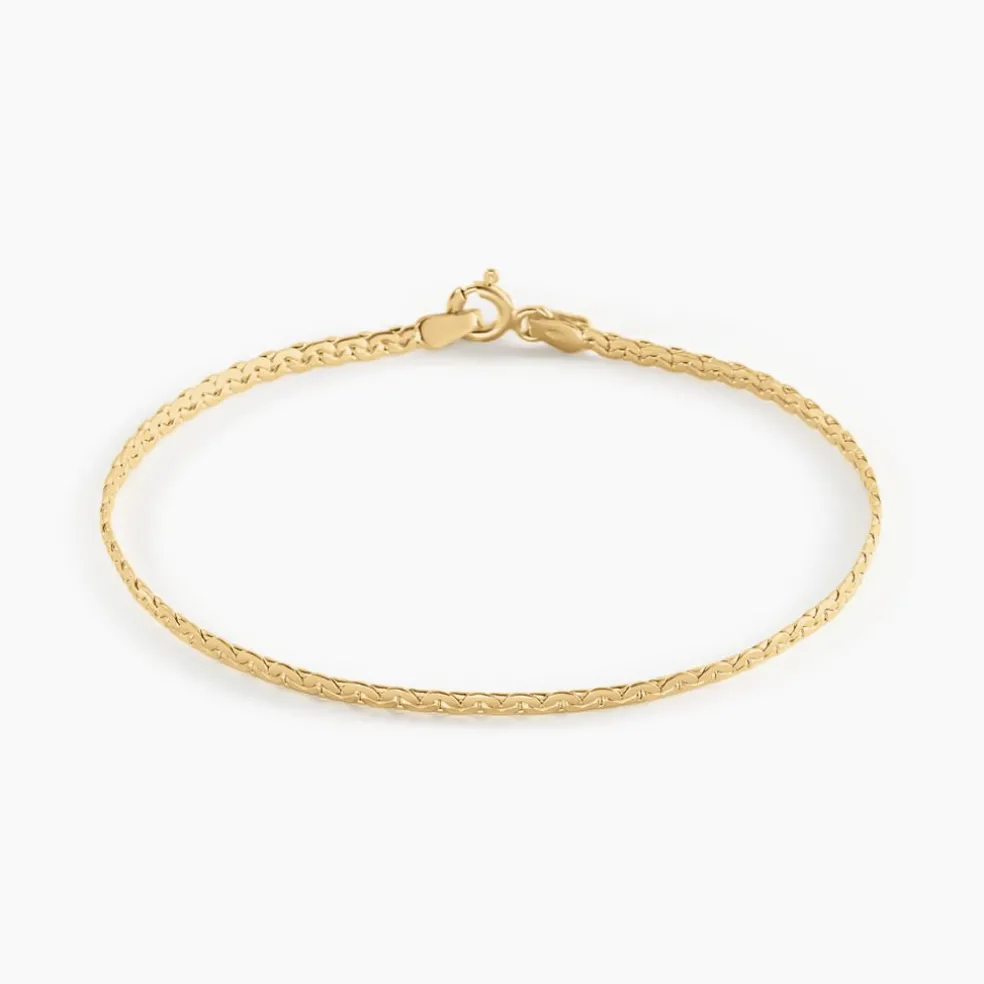 Bracelet Ivy Maille Haricot Or Jaune