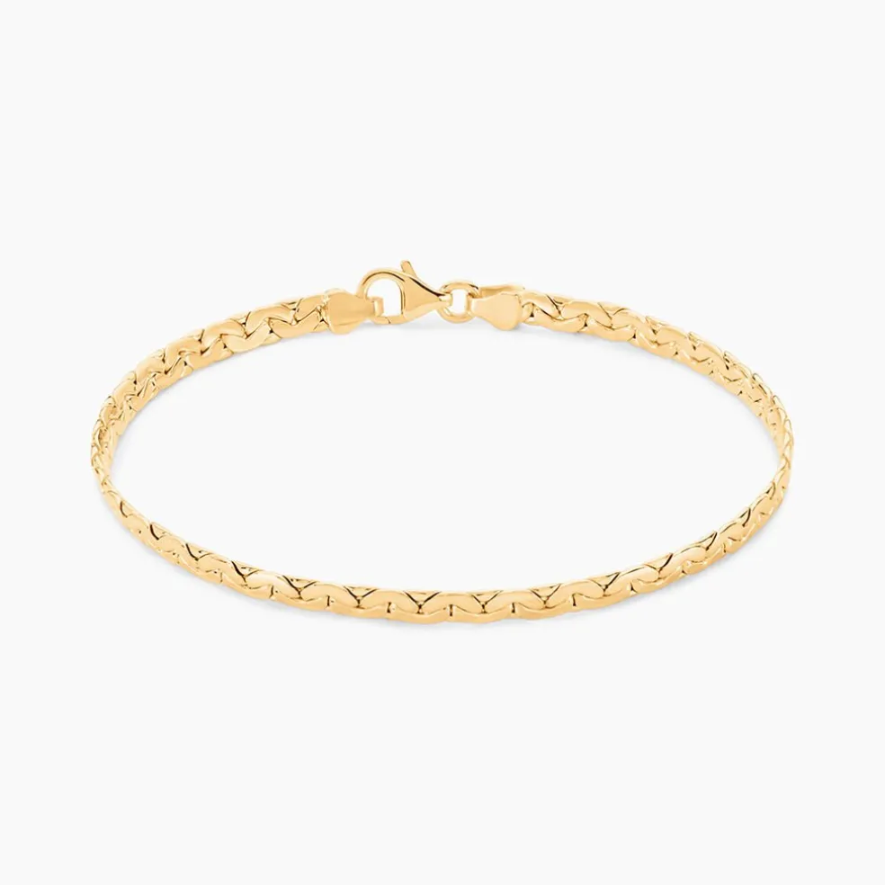 Bracelet Ivy Maille Haricot Or Jaune