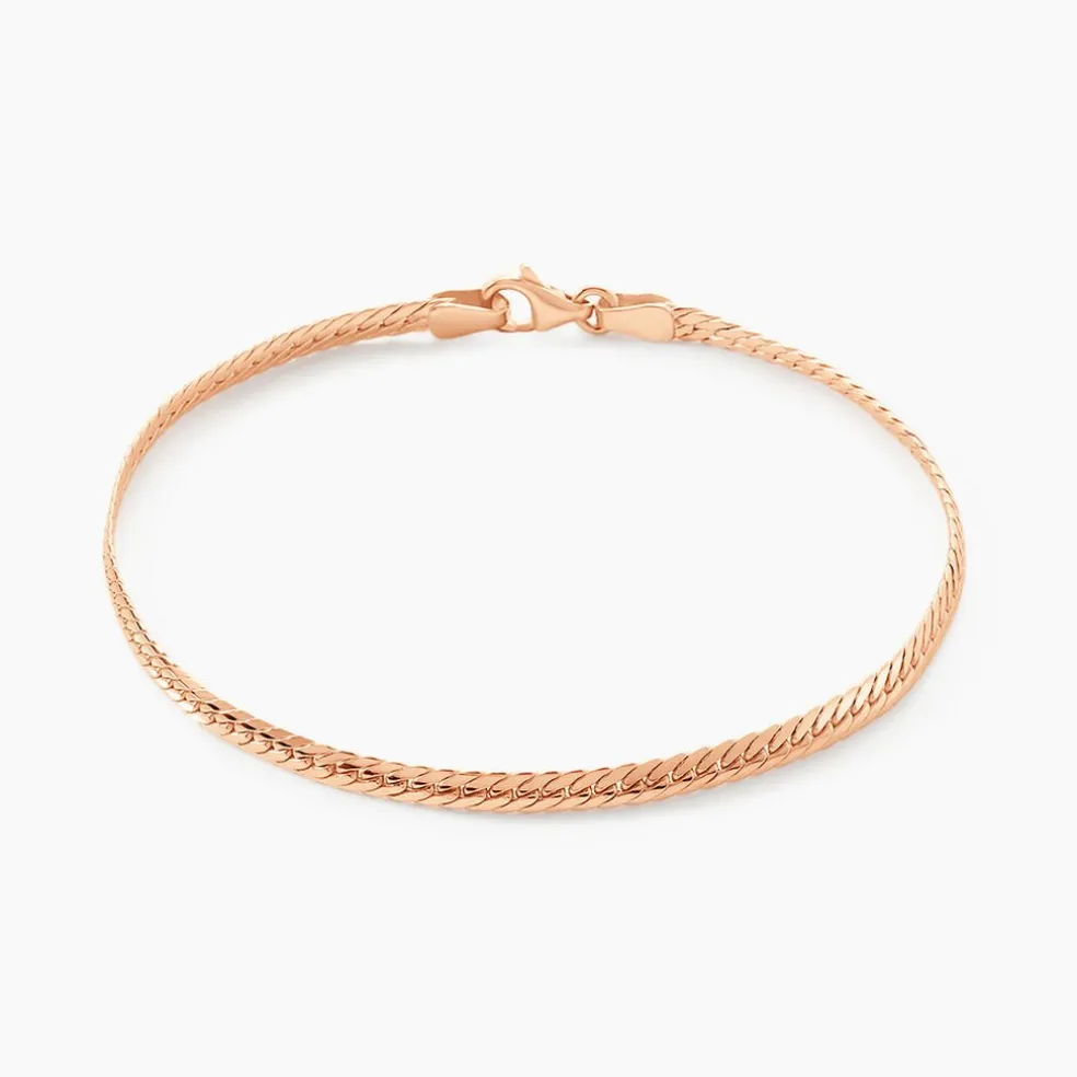 Bracelet Izel Maille Anglaise Or Rose