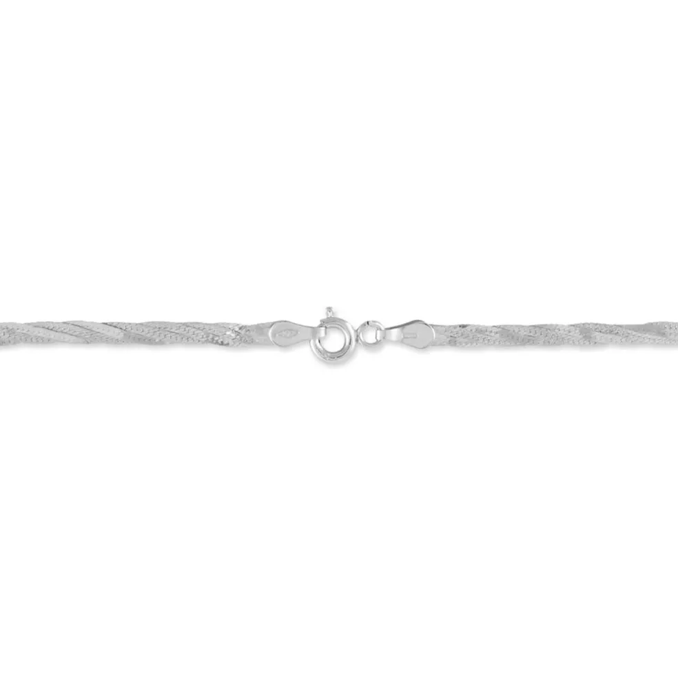 Bracelet Jasmin Tresse Or Blanc