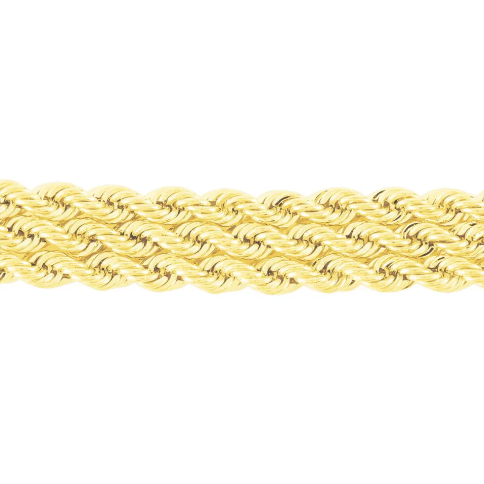 Bracelet Jerry Maille Corde 3 Rangs Or Jaune
