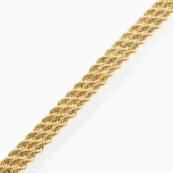Bracelet Jerry Maille Corde 3 Rangs Or Jaune