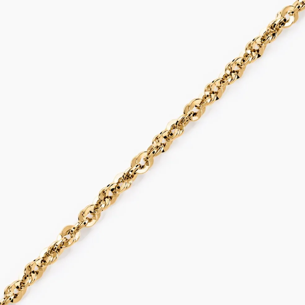 Bracelet Jerry Maille Corde Facettée Or Jaune