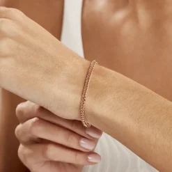 Bracelet Jolien Maille Spiga Or Rose