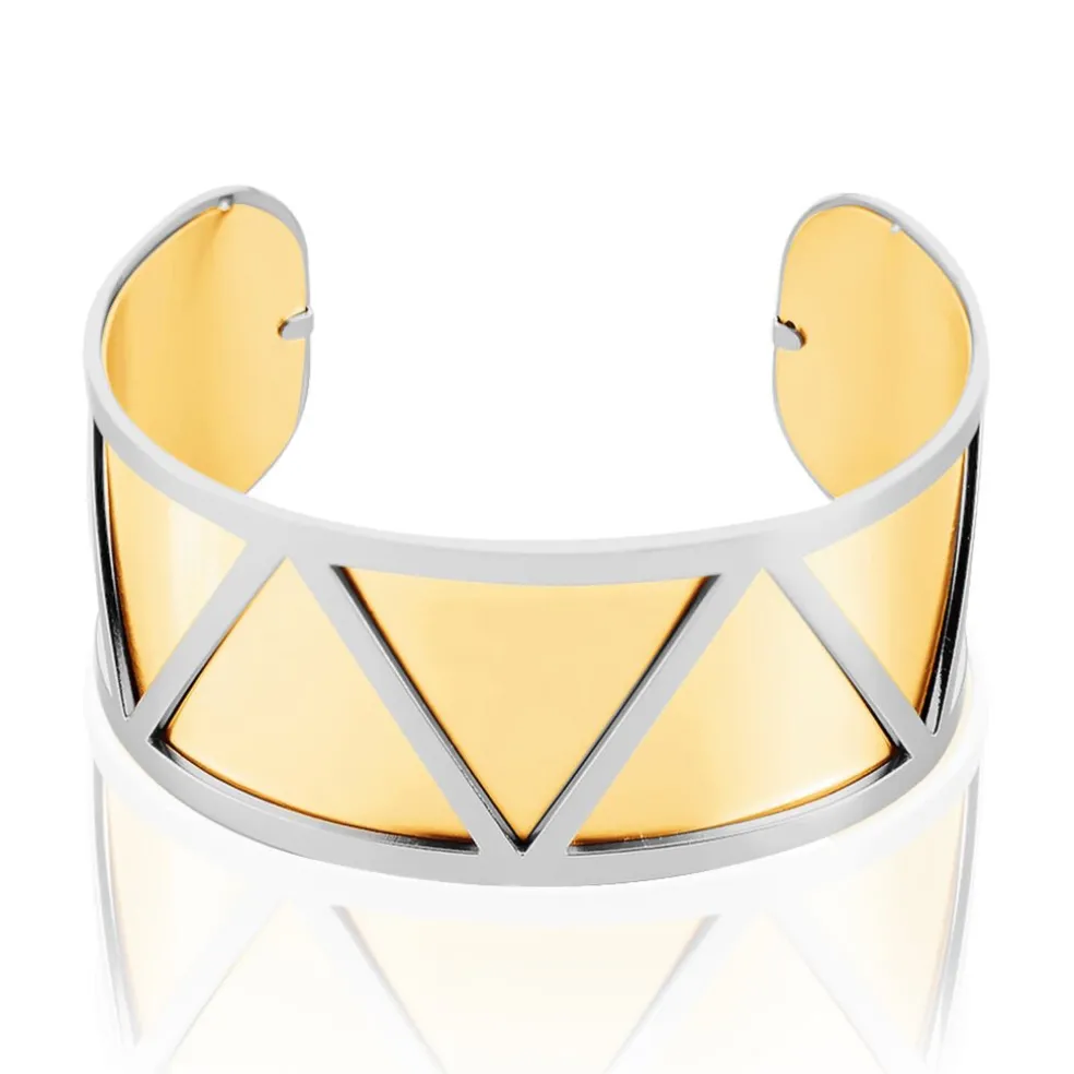 Bracelet Jonc Acier Blanc