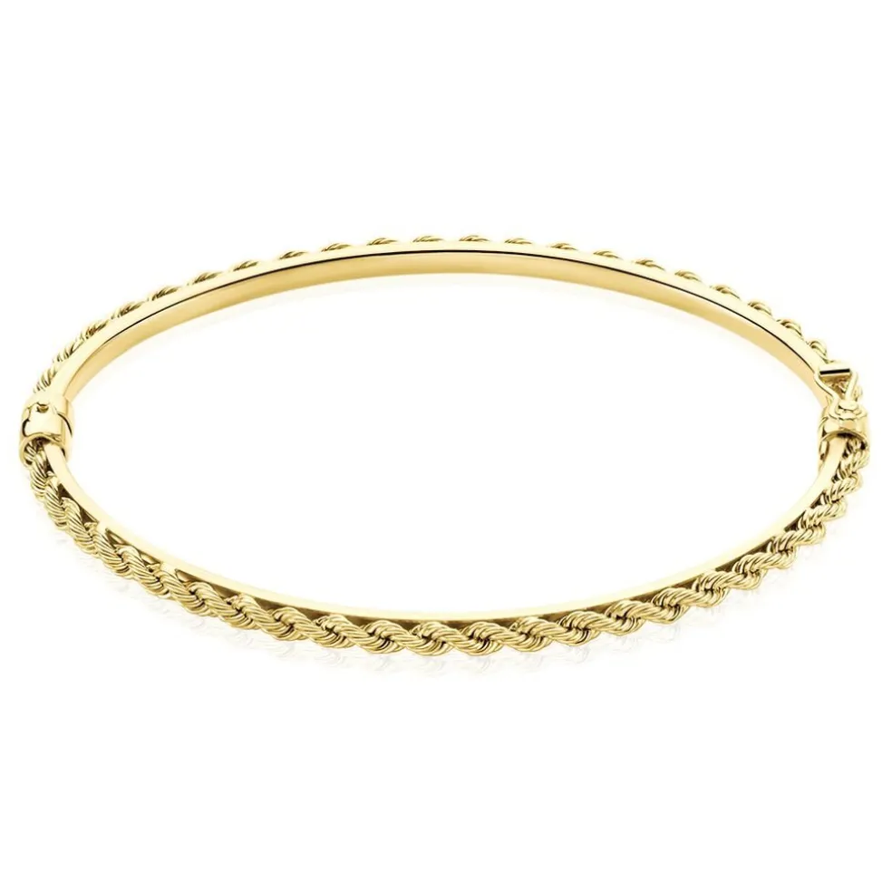 Bracelet Jonc Cordeline Or Jaune