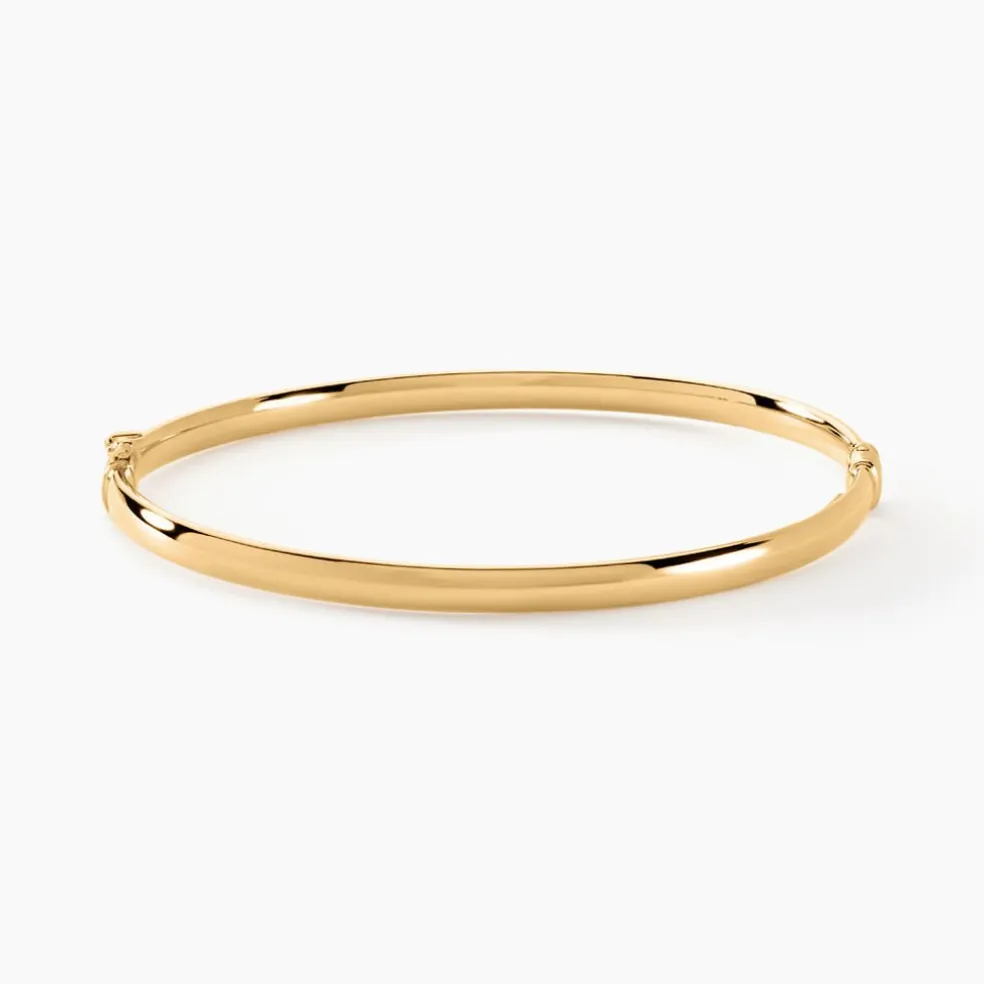 Bracelet Jonc Cynthia Fil Plat Lisse Or Jaune