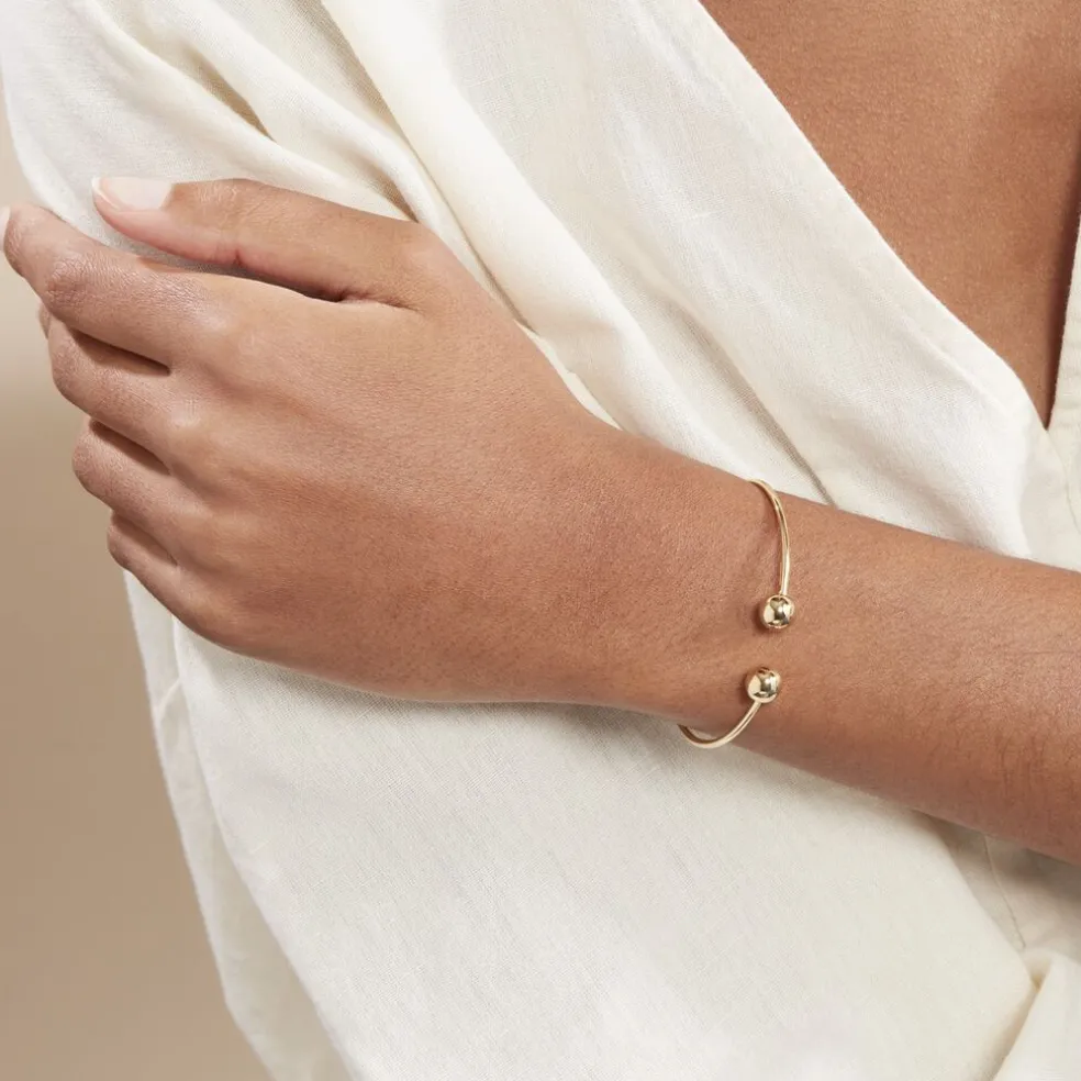 Bracelet Jonc Davina Boules Or Jaune