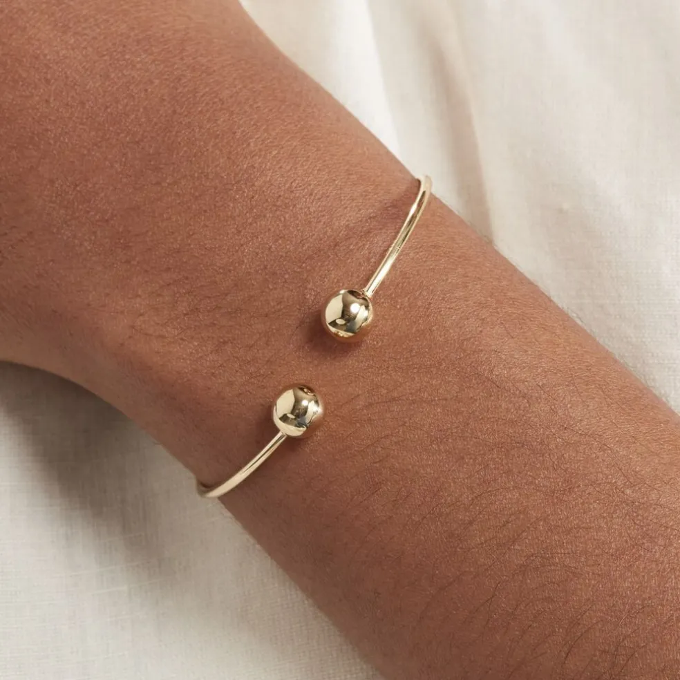 Bracelet Jonc Davina Boules Or Jaune
