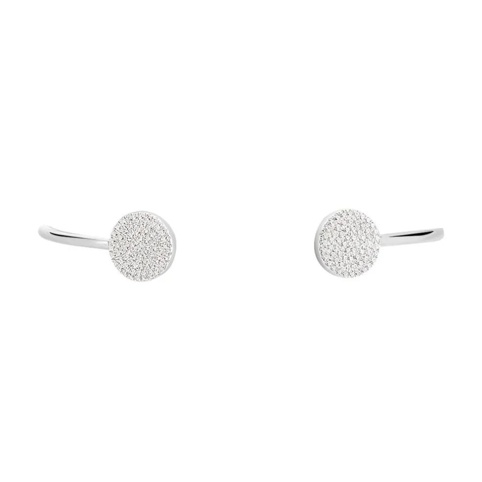 Bracelet Jonc Domitylle Argent Blanc Oxyde De Zirconium