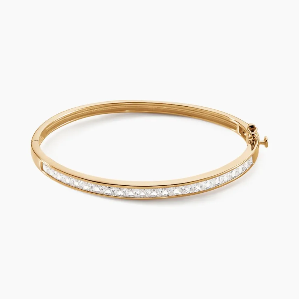 Bracelet Jonc Frieda Plaqué Or Jaune Oxyde De Zirconium