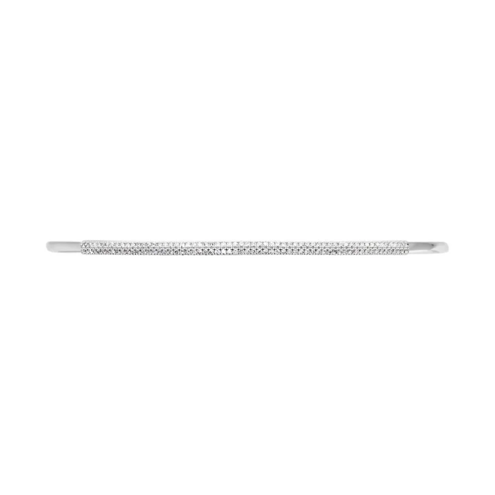 Bracelet Jonc Hermia Blanc Diamant Blanc