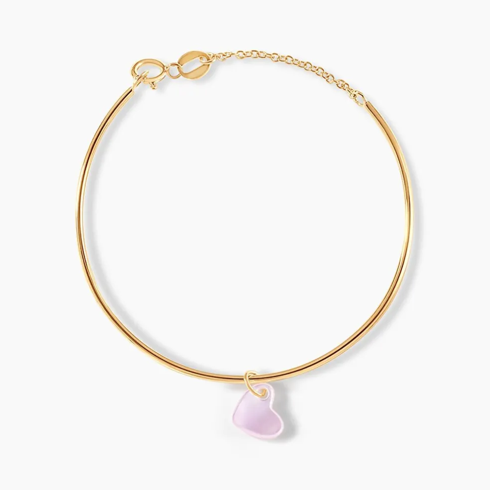 Bracelet Jonc Ida Coeur Or Jaune