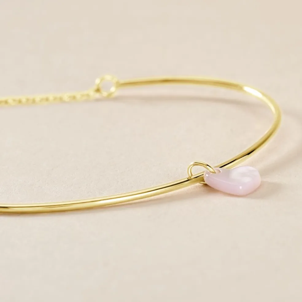 Bracelet Jonc Ida Coeur Or Jaune